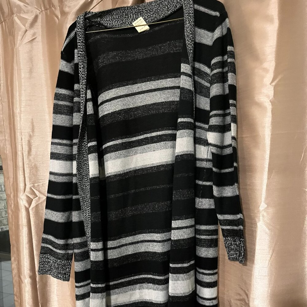 Stripped Cardigan Sweater